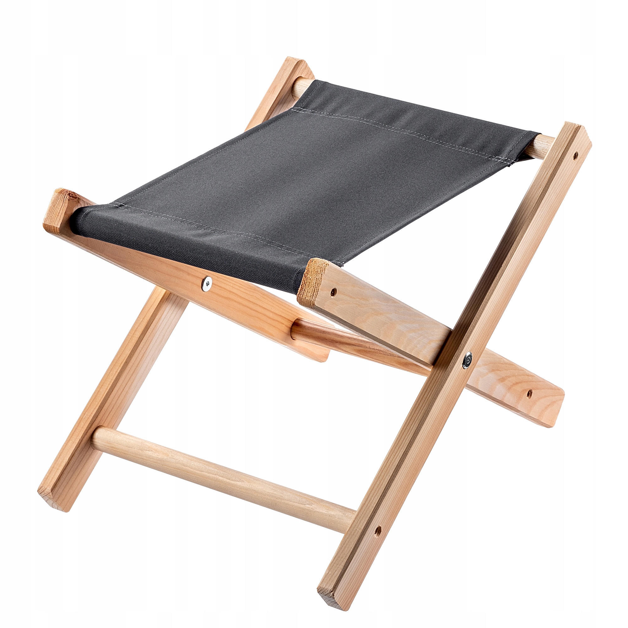 FALTHOCKER, Schwarz - Schwarz, Holz (31/40cm) - KADAX