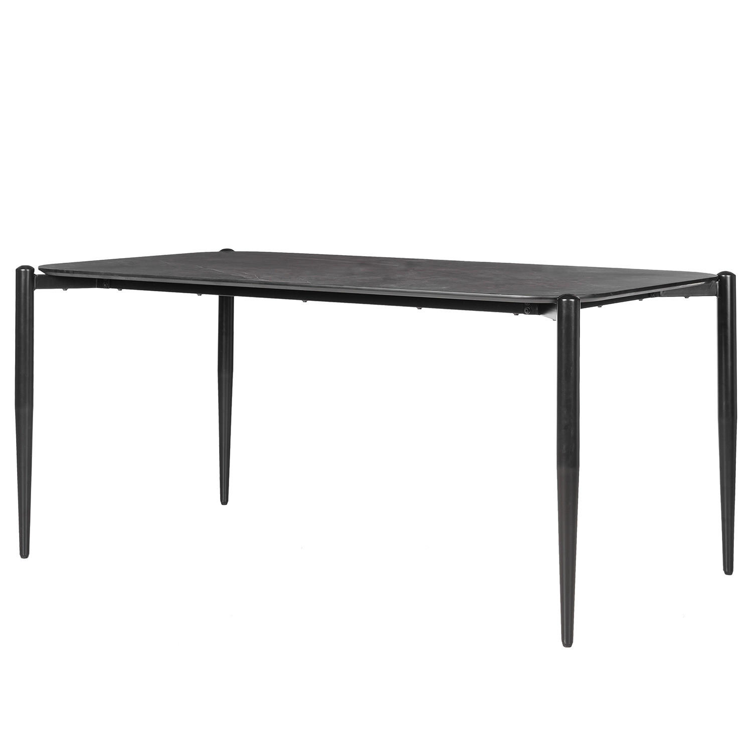 ESSTISCH - Anthrazit, Holzwerkstoff/Metall (90/160/75cm) - home24