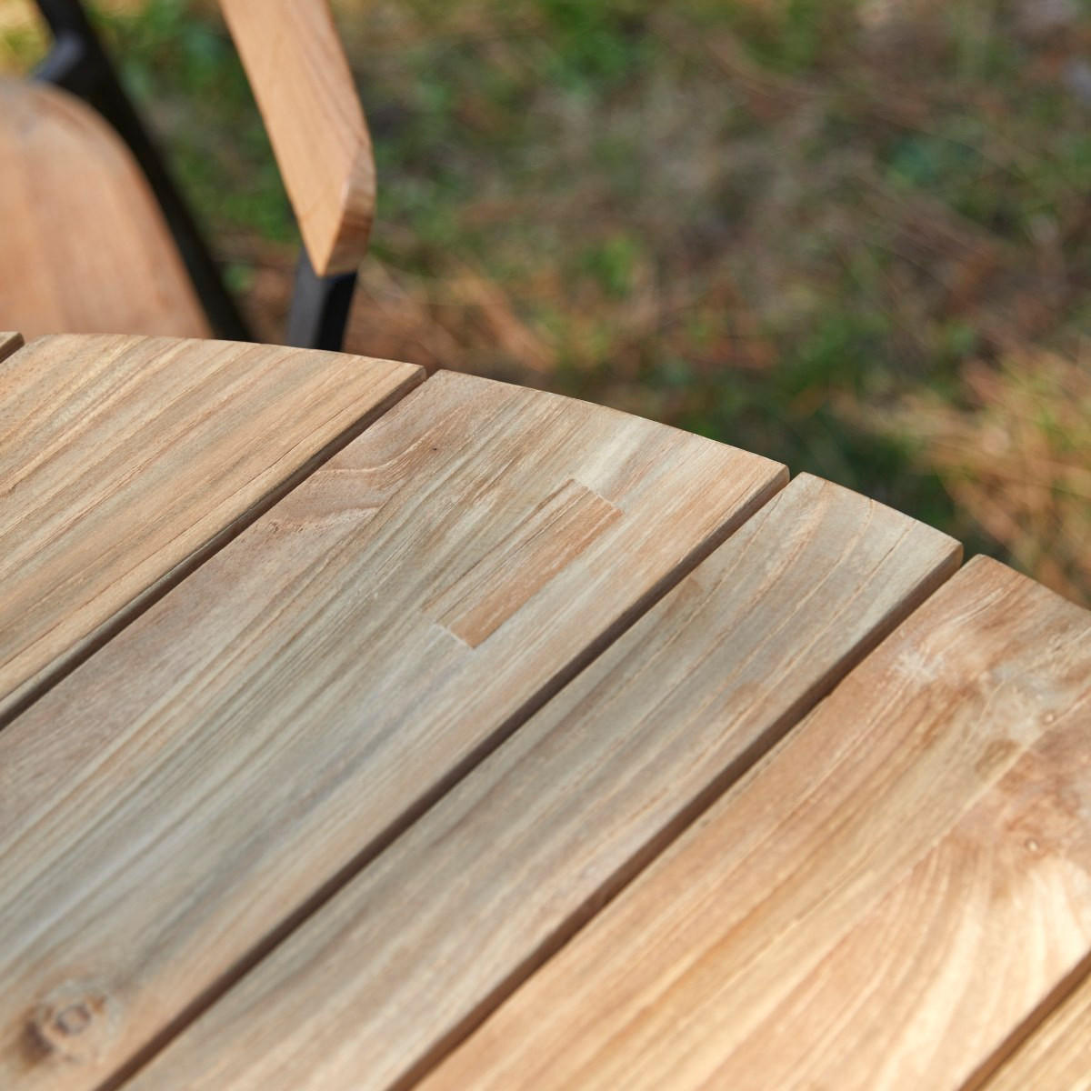 GARTENTISCH Katrine Natur aus Teak - Naturfarben, Holz (120/120/75cm) - Tikamoon