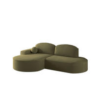 ECKSOFA mit Schlaffunktion und Bettkasten Modena Runden stoff Salvador Olive Links - Olivgrün, Holz/Textil (179/278cm) - Kaiser Möbel