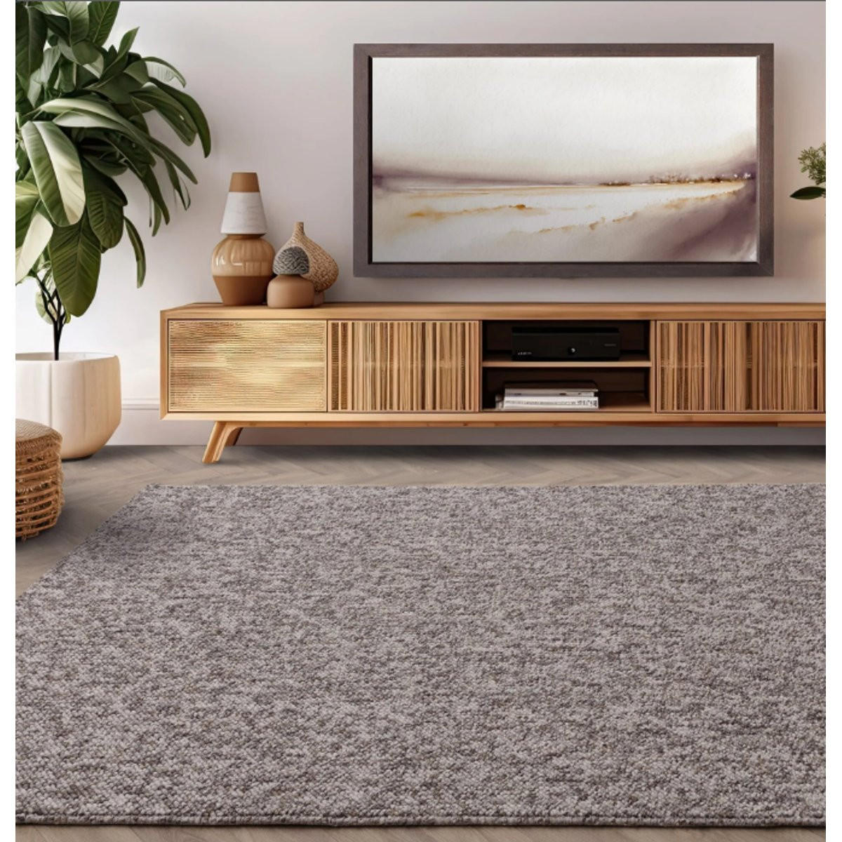 TEPPICH modern Wohn-/Schlafzimmer ERDE Grau 200 x 290 cm - Grau, Naturmaterialien (200/290cm) - Novatrend