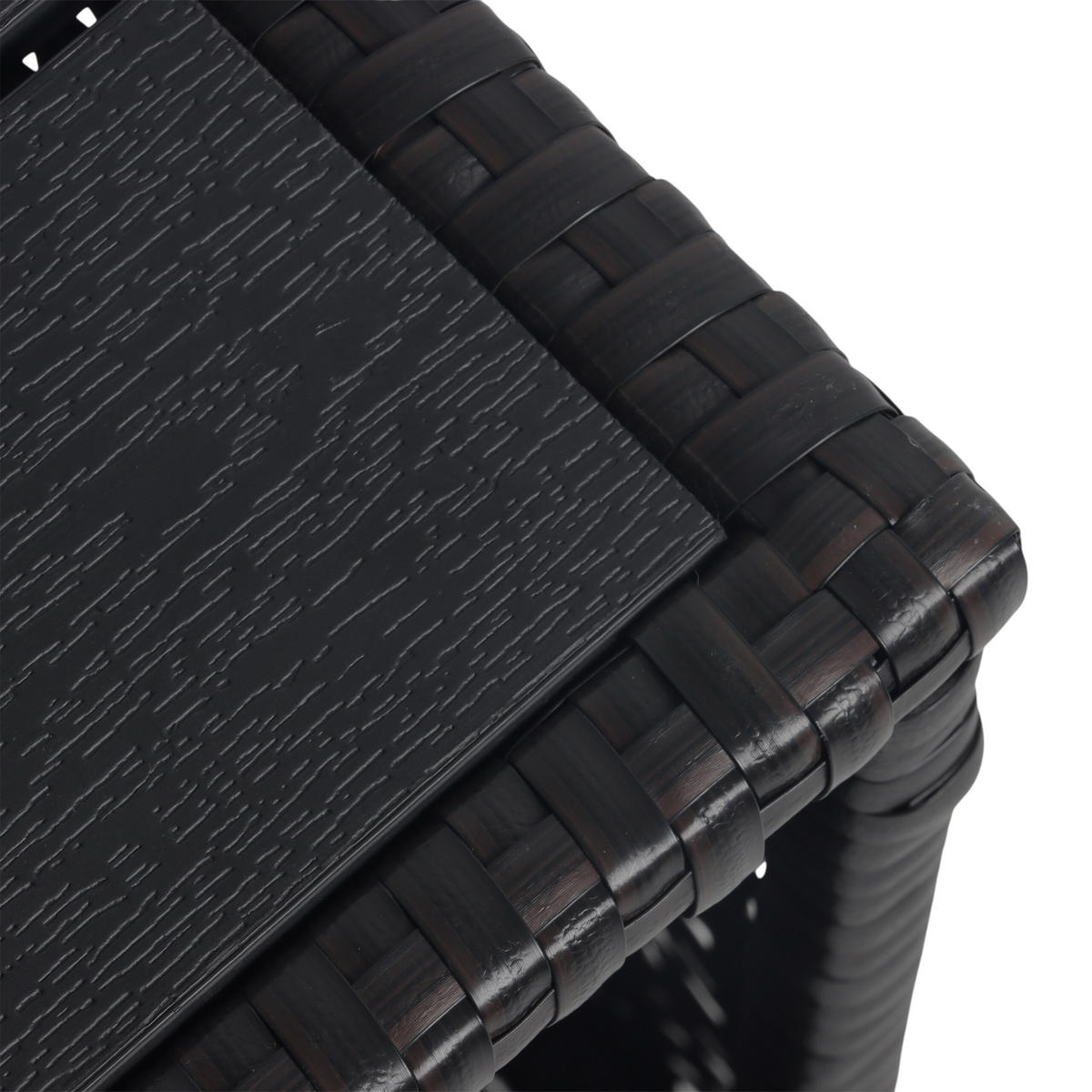 BALKONTISCH - Braun, Kunststoff/Metall (45/45/40cm) - Relaxdays