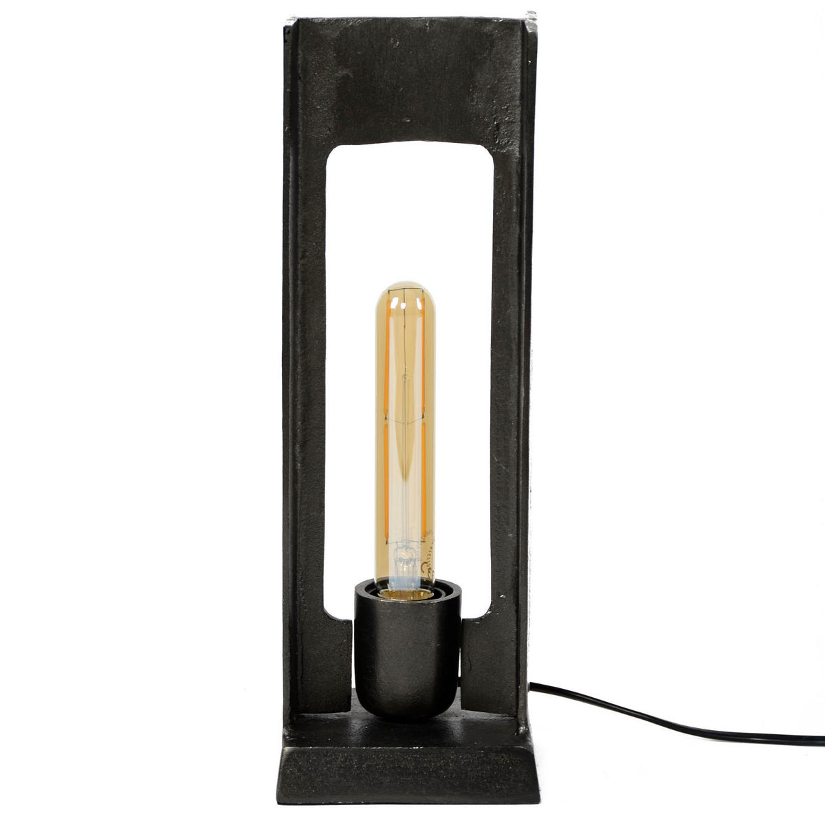 TISCHLAMPE Hidu Schwarz 13/13/ 37 cm - Schwarz, Metall (13/13/37cm) - Hoyz Collection