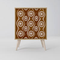 SIDEBOARD BROWN EYES, Eichefarben, 57,5x42x77,5 cm, Schräge Buchenholzfüße - Eichefarben/Buchefarben, Holzwerkstoff/Buchenholz (57.5/77.5/42cm) - SpaceRebels