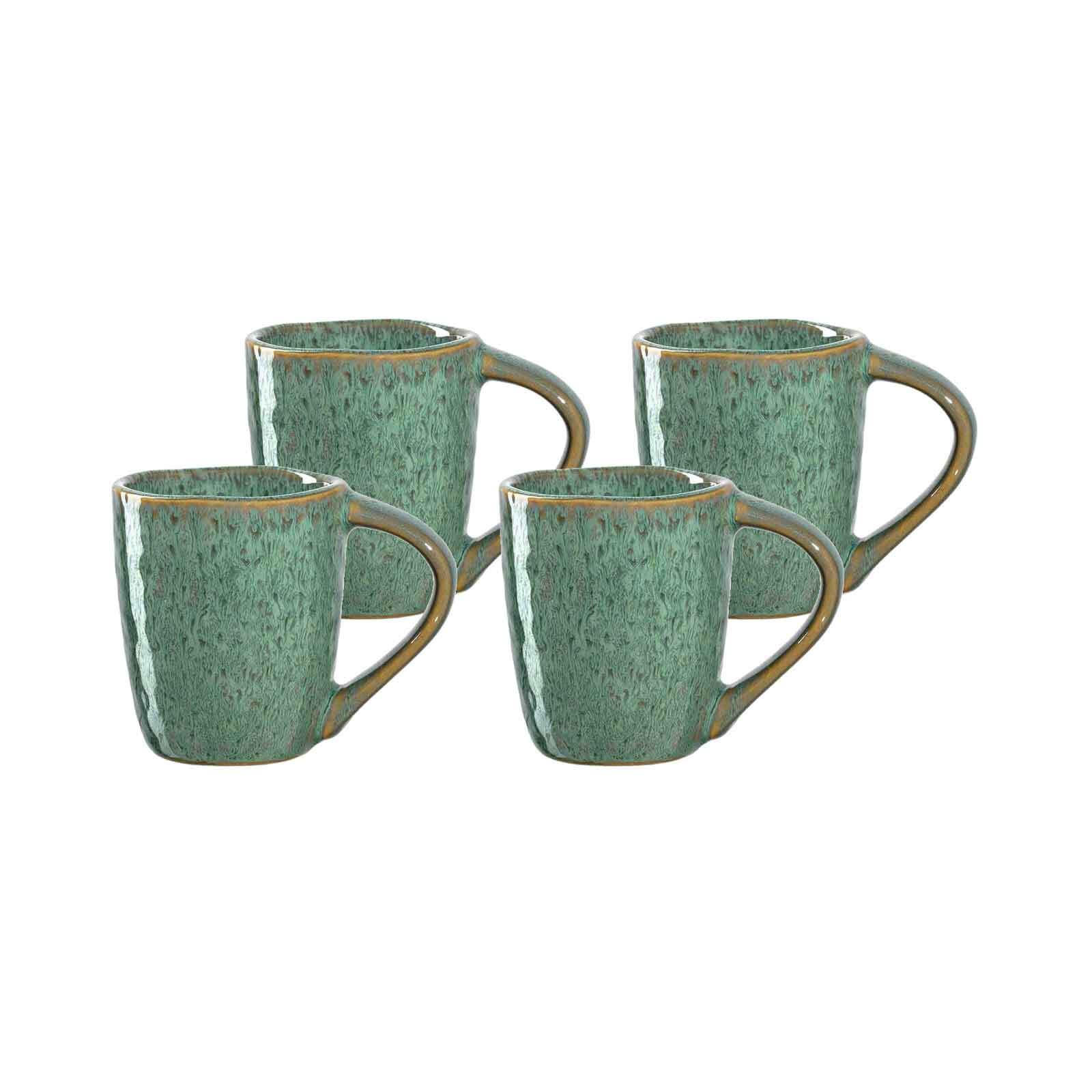 ESPRESSOTASSEN Matera grün 90 ml 4er Set - Grün, Keramik (0.09L) - Leonardo Living