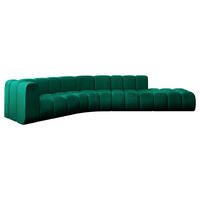 ECKSOFA modulares Sofa Tilmo-L1 - 399x194x70 cm Grün - Dunkelgrün, Holzwerkstoff/Textil (399/194cm) - ALTDECOR