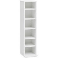 CD-REGAL – Holz, 6 Fächer, modern - Weiß, Holz (21/90/20cm) - KADIMA DESIGN