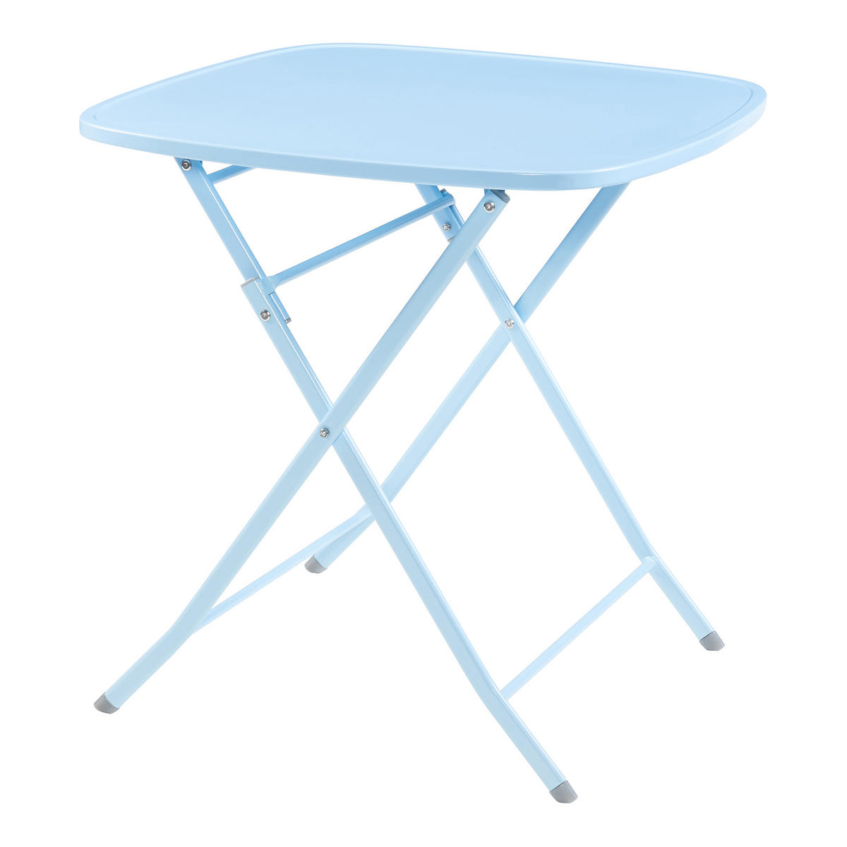 GARTENKLAPPTISCH Sande - Hellblau, Metall (70/70/71cm) - [en.casa]