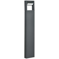 GARTENLAMPE, Aluminium, Dunkelgrau - Dunkelgrau, Metall (16/5/90cm) - Outsunny