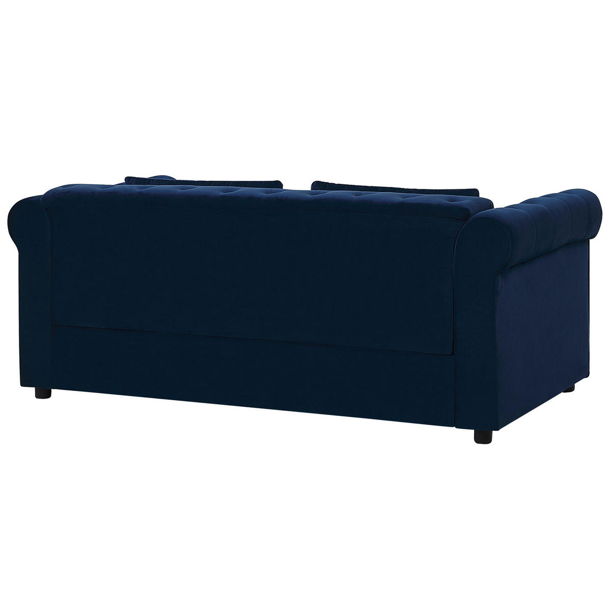 3-SITZER-SCHLAFSOFA Samtstoff Kobaltblau Chesterfield - Hellblau, Textil (200/75/90cm) - Beliani