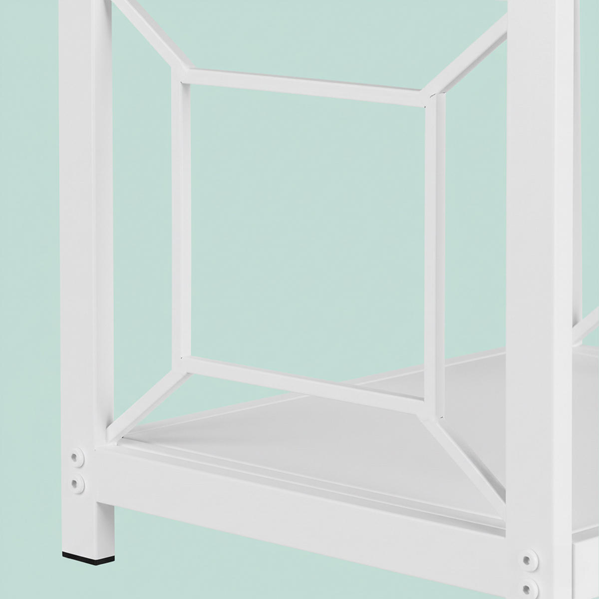 KAMINHOLZREGAL - Weiß, Metall (43/36/35.5cm) - Relaxdays