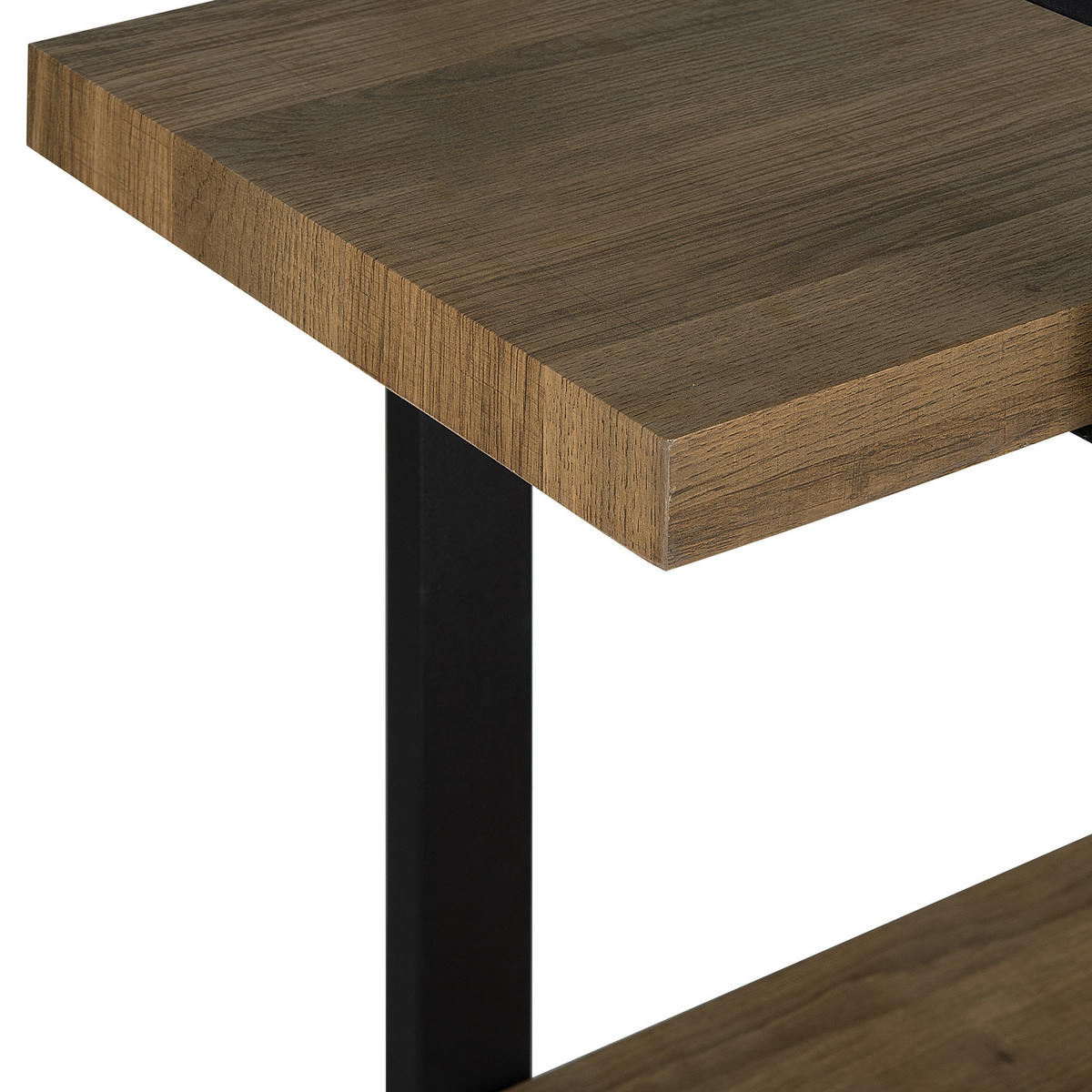 REGAL 3 Fächer Timber - Dunkelbraun, Holzwerkstoff (111/111/35cm) - Beliani