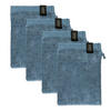 WASCHANDSCHUH BAUMWOLLE SENSE 4ER SET - Blau, Textil (16/21cm) - Schöner Wohnen
