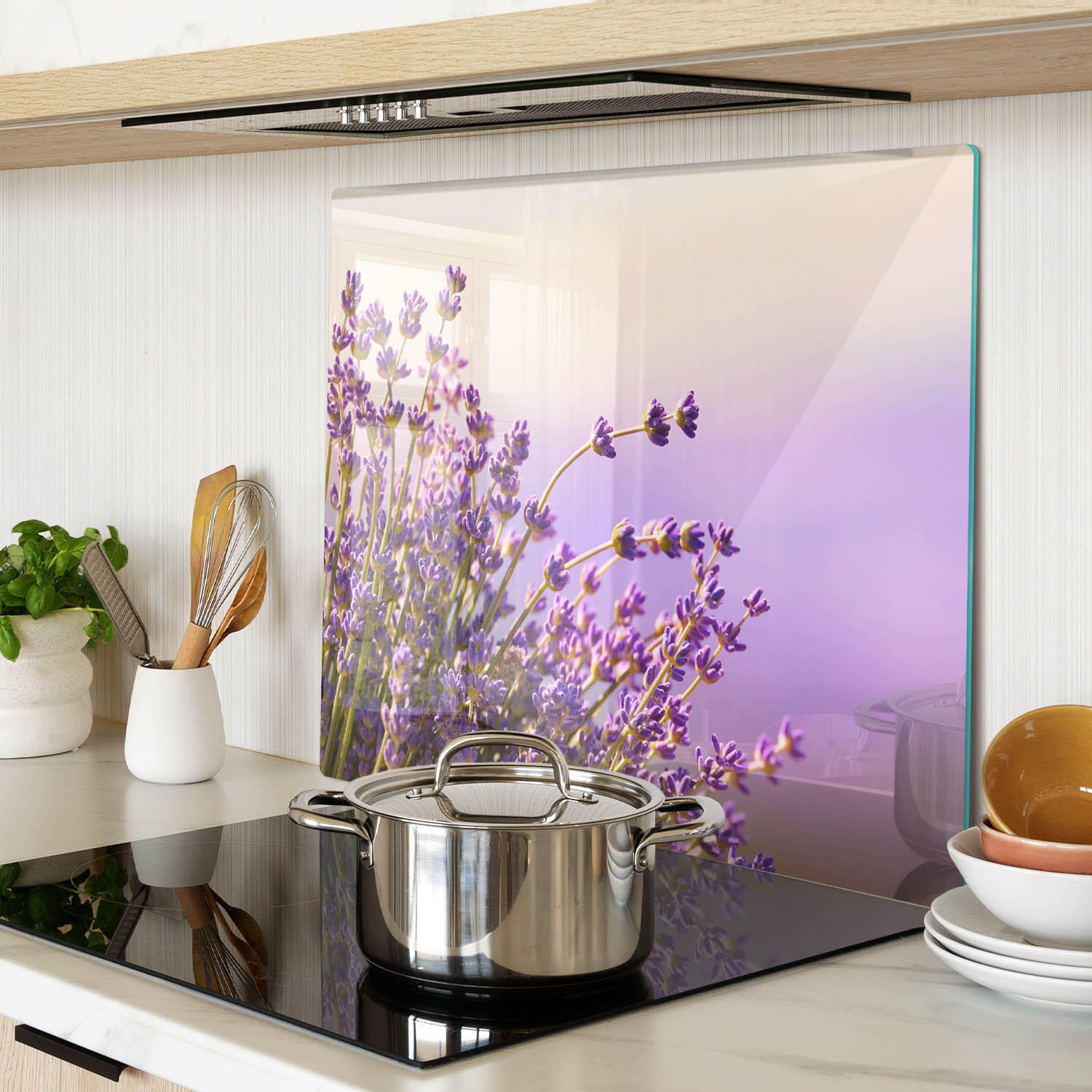 GLASPLATTE 60x52 cm Lavendel - Lila, Glas (60/0.4/52cm) - TULUP