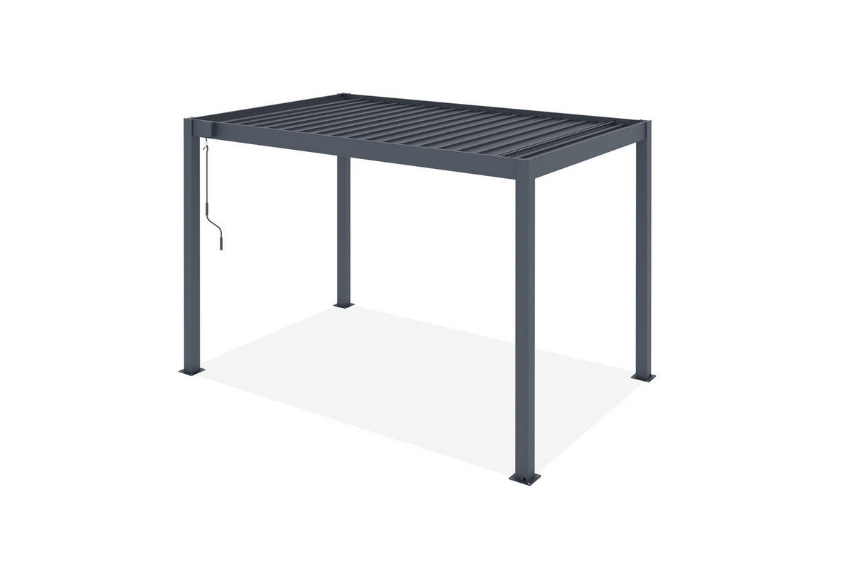 PERGOLA BIOKLIMATISCHE SELBSTTRAGENDE Piana grauem 3m x 2m - Grau, Metall (196/218/304cm) - Cazeboo