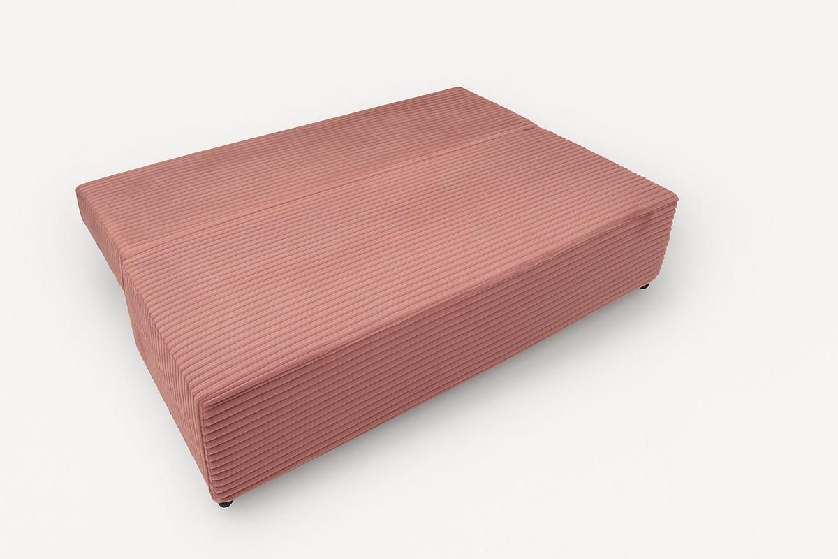 SCHLAFSOFA mit Bettkasten DUO, Stoff Velo, Rosa - Rosa, Holz (198/89/90cm) - Kaiser Möbel