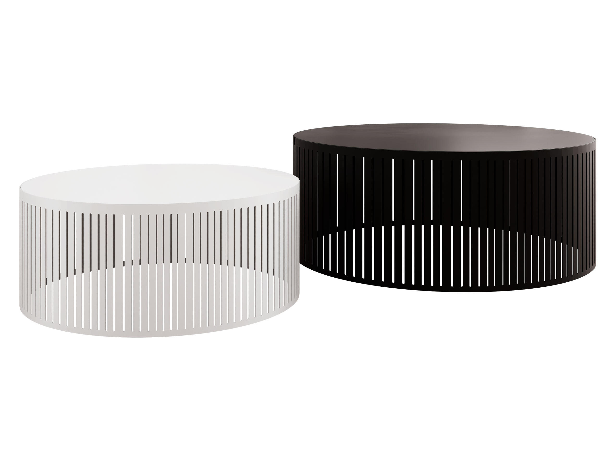 Mirjan24 Couchtisch-Set Schwarz 75x30x75 cm