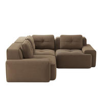 ECKSOFA modular Cord Brown 3-tlg. - Braun, Kunststoff (104/177cm) - Meubliv
