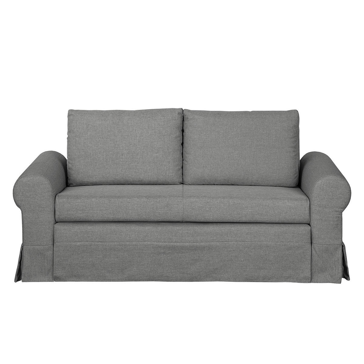 SCHLAFSOFA mit Husse - Grau, Textil (185/90/90cm) - home24