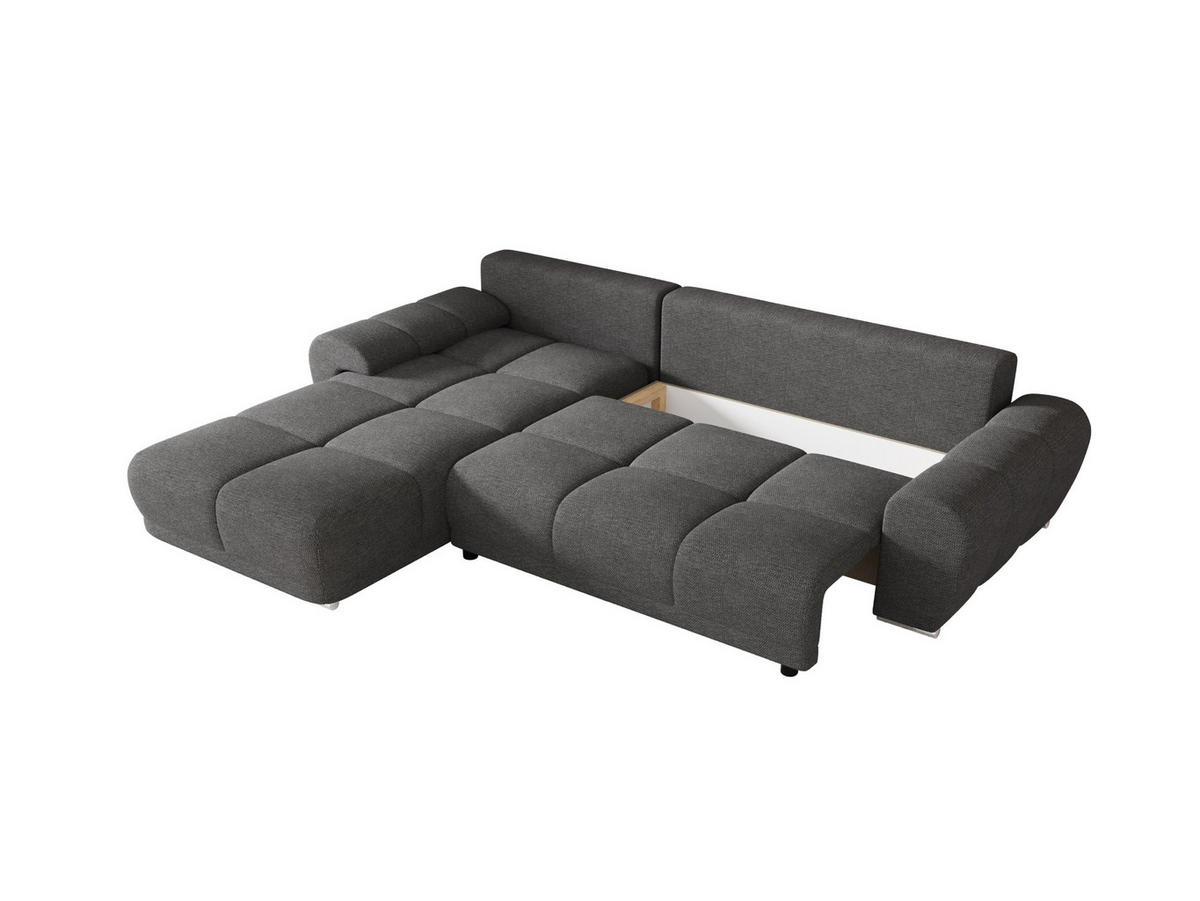 ECKSOFA BEGA L Links ARAGON 93 mit Schlaffunktion - Grau, Textil (289/185cm) - Bedante
