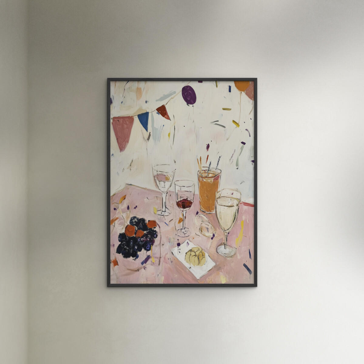 POSTER mit Rahmen Treechild - Party Time No 1 - Multicolor/Schwarz, Holz/Papier (30/40cm) - Poster&Frame