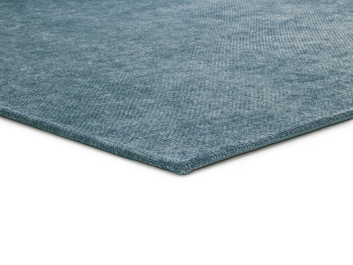 FLACHWEBETEPPICH waschbar Blau Harris 60/120 cm - Blau, Textil (60/120cm) - Atticgo