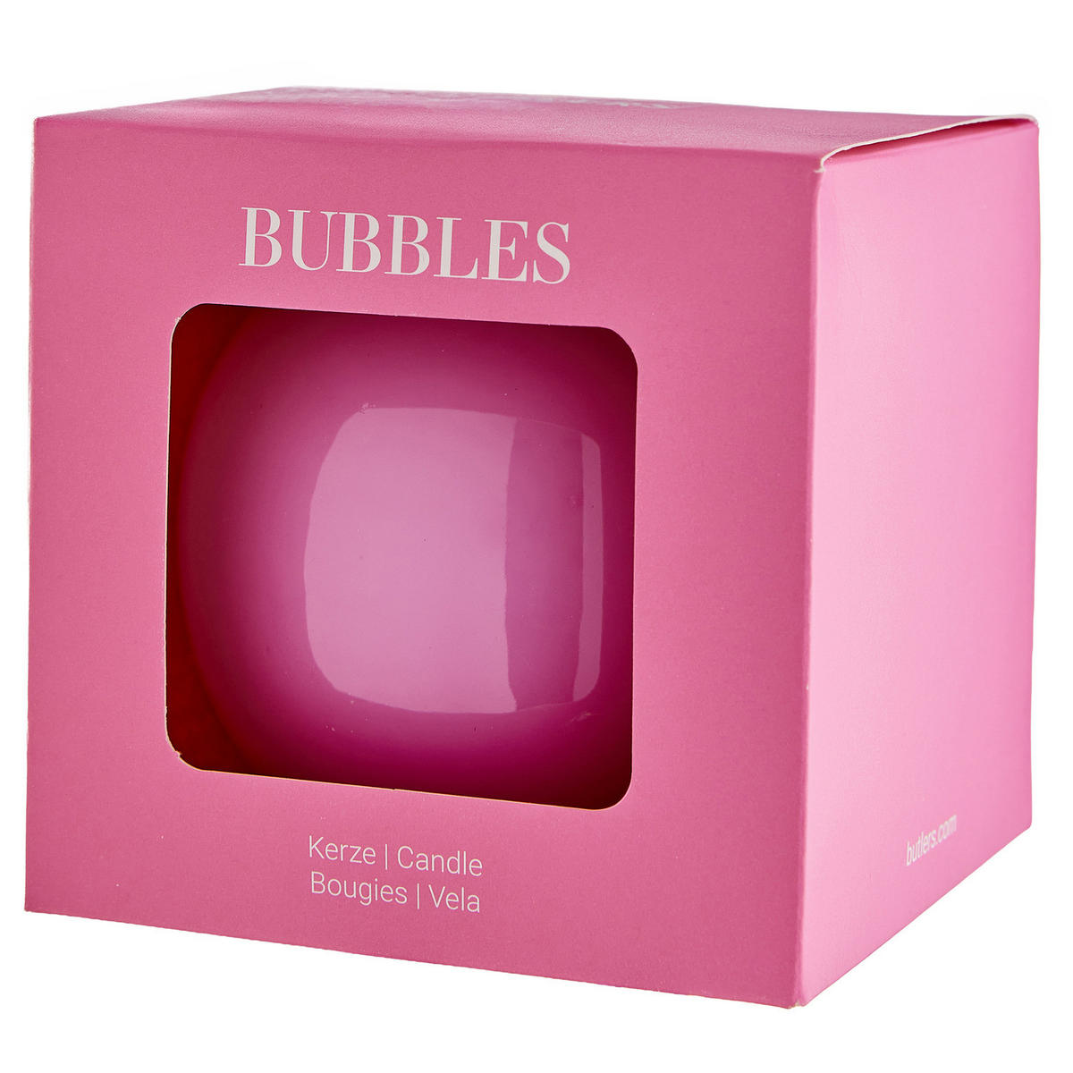 KERZE Bubbles - Rosa, Paraffin (9/9/9cm) - Butlers