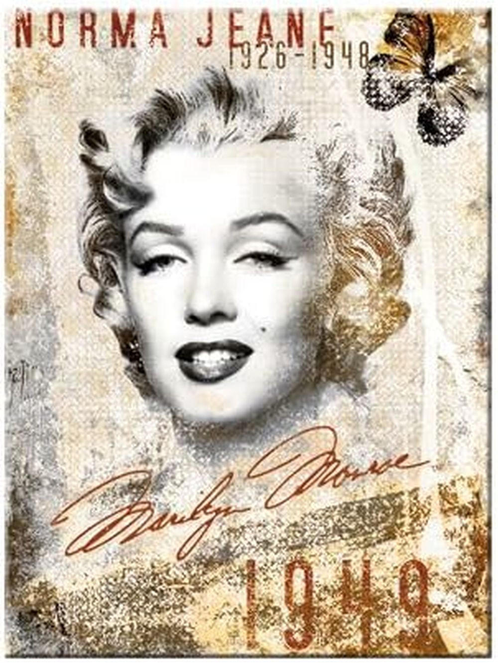 MAGNET 6/8 cm Celebrities Marilyn Portrait-Collage - Multicolor, Metall (6/8/0.1cm) - Nostalgic-Art