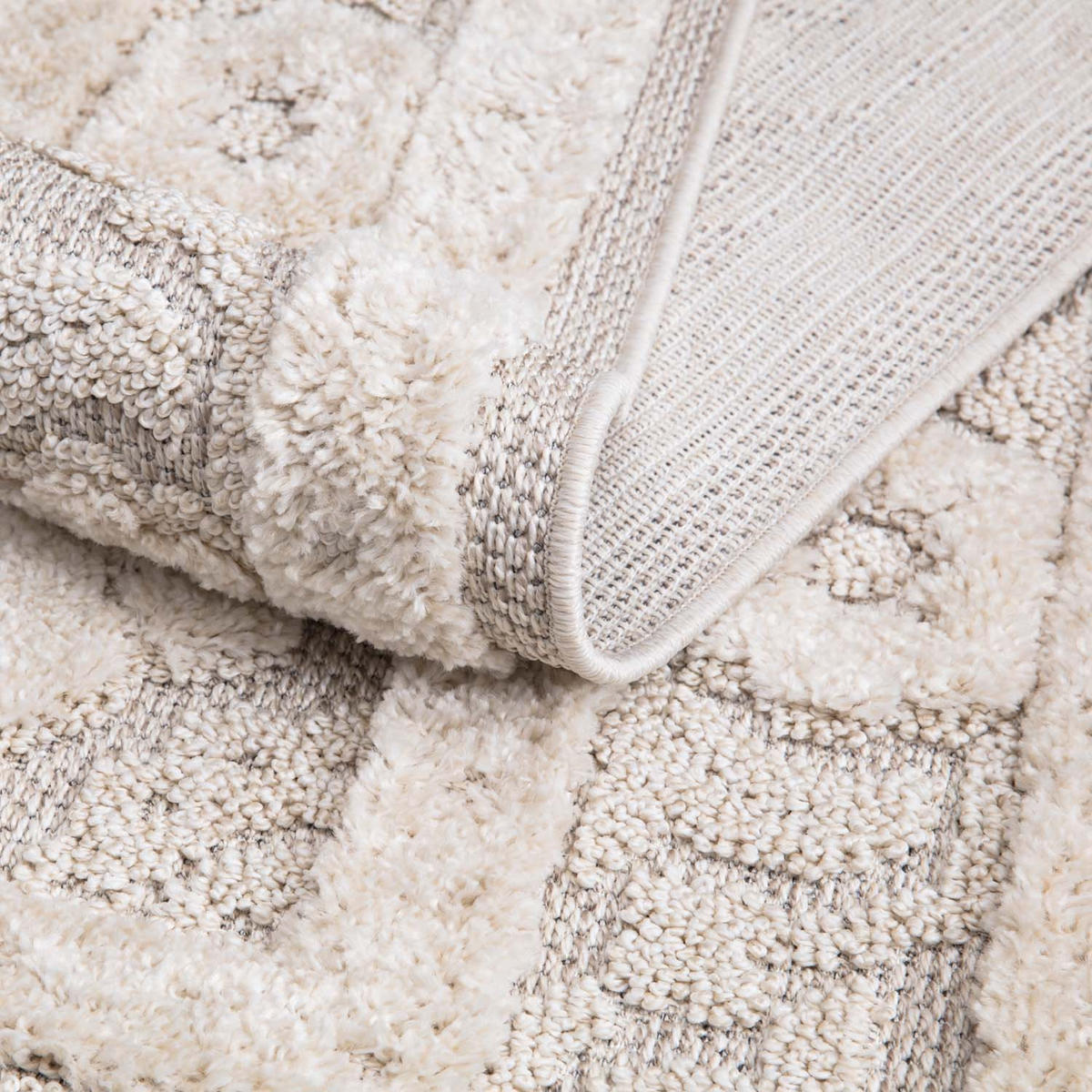 KURZFLOR-TEPPICH Valencia 732 Creme 80x150 cm - Creme, Textil (80/150cm) - carpet city