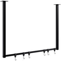 KLEIDERSTÄNDER 150x38x120-schwarz-Metall - Schwarz, Metall (80/60/7cm) - CLP