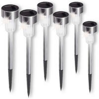 SOLARLEUCHTE 6-er Set Solarlampen - Silberfarben, Metall (4.5/4.5/31.5cm) - KRUMAD