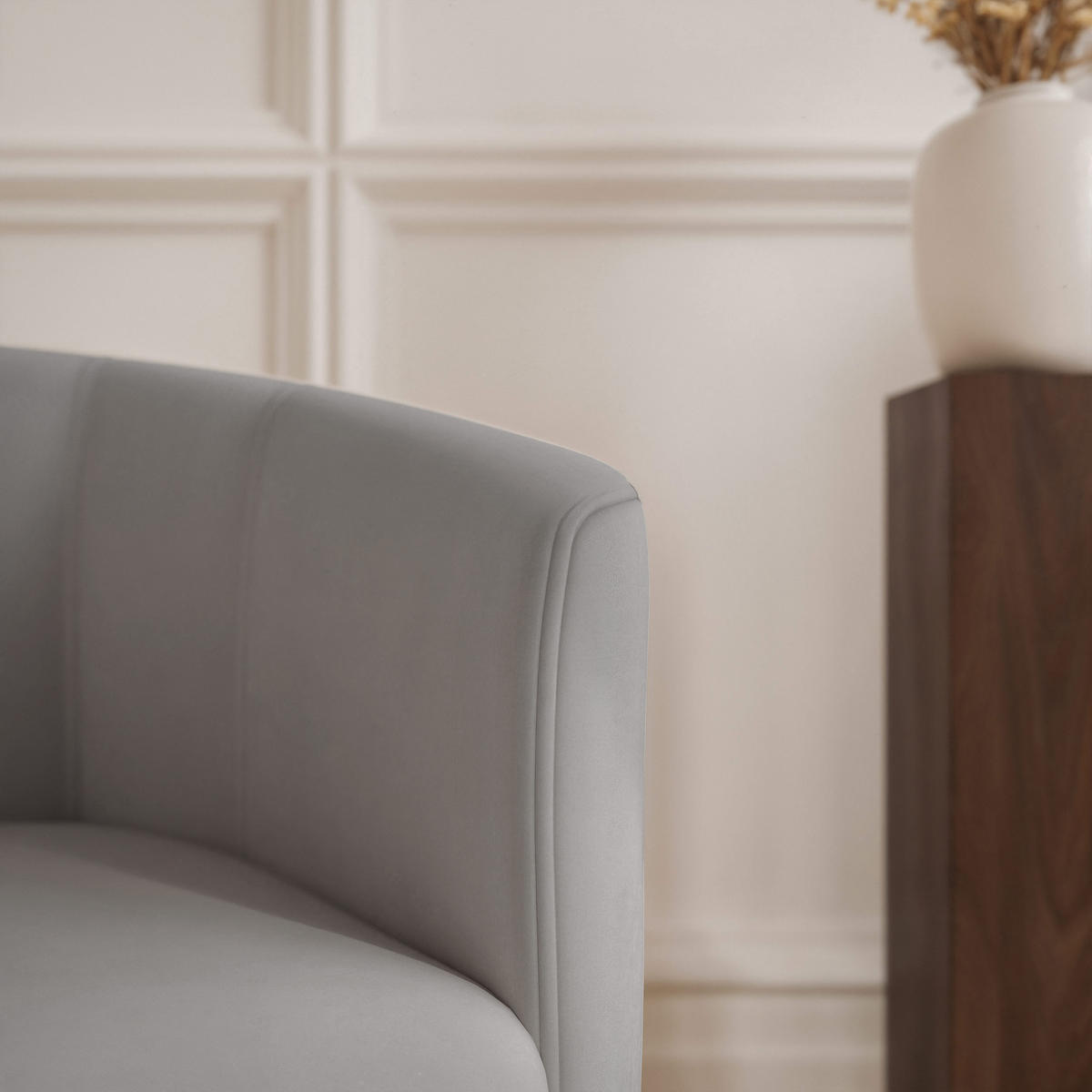 COCKTAILSESSEL KIRA 58/74 cm Hellgrau - Hellgrau, Kunststoff/Textil (58/74/58cm) - Idohome