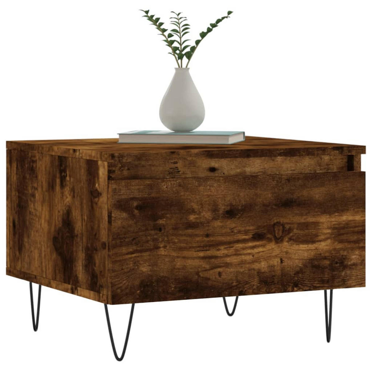 COUCHTISCHE 2 Stk. Räuchereiche 50x46x35 cm Holzwerkstoff - Braun, Holzwerkstoff (46/50/35cm) - furnicato