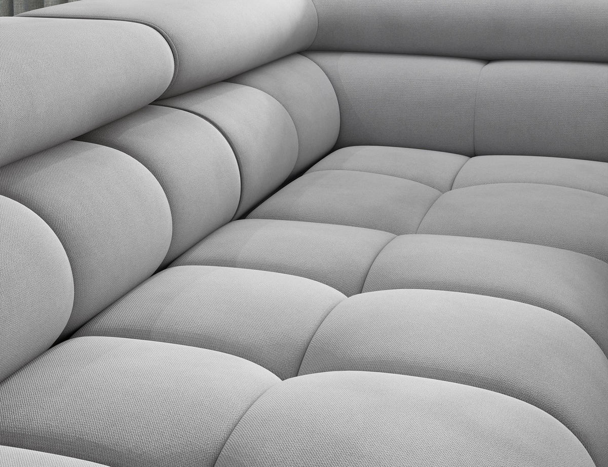 ECKSOFA Ferrucio R - Grau (Paros 05) - Grau, Holzwerkstoff (276/200cm) - Möblo