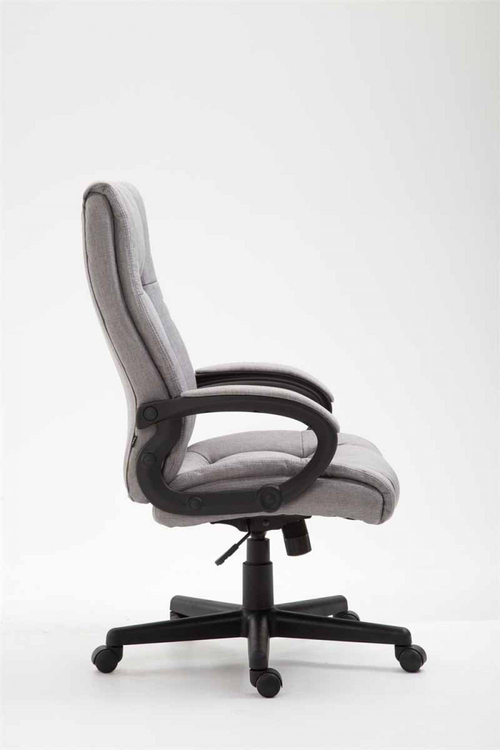 DREHSTUHL Stoff Grau - Schwarz/Grau, Kunststoff/Textil (66/106/70cm) - CLP