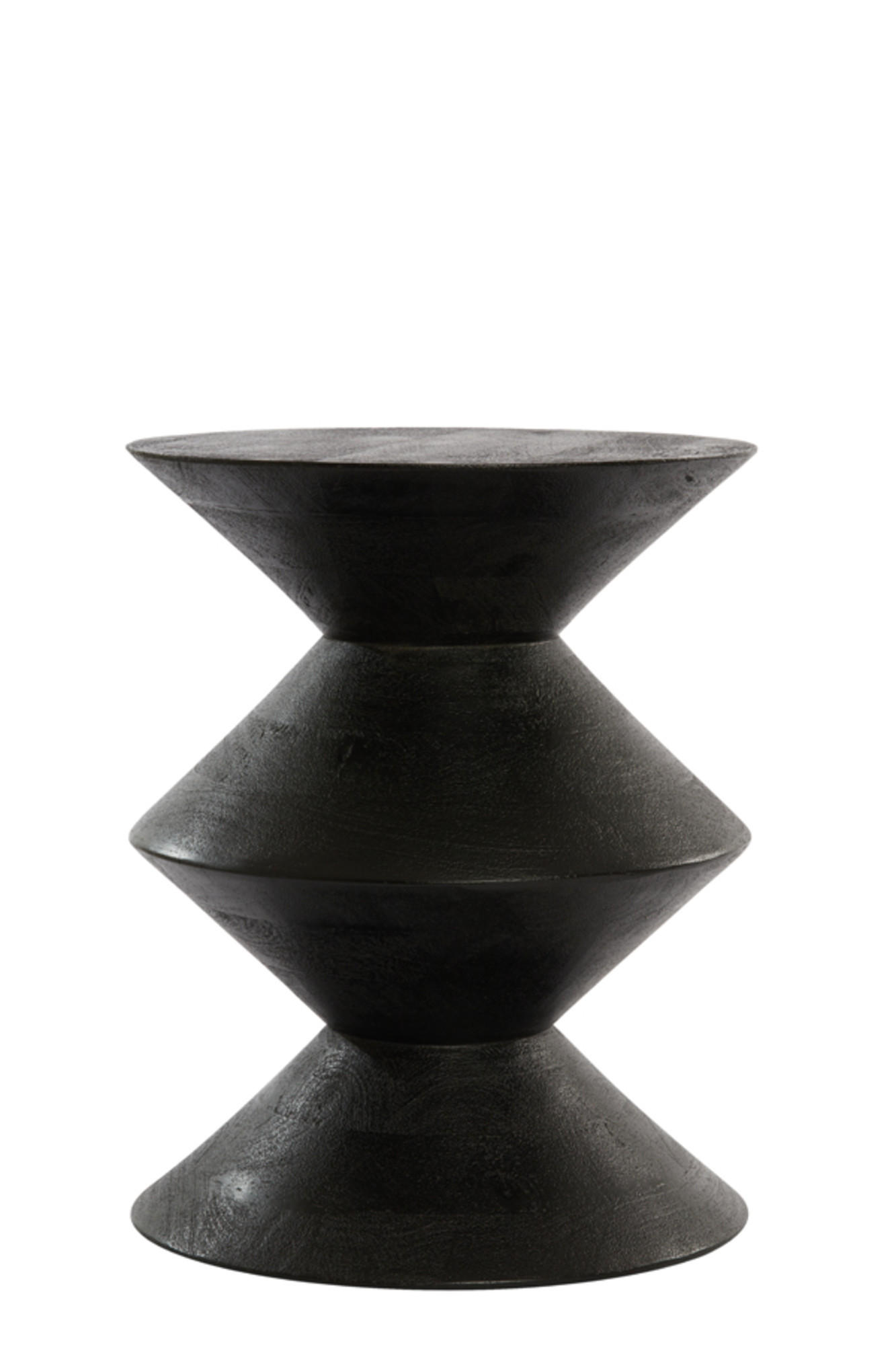 BEISTELLTISCH Larus Schwarz Ø40/50 cm - Schwarz, Holz (40/40/50cm) - Light & Living