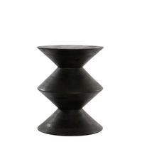 BEISTELLTISCH Larus Schwarz Ø40/50 cm - Schwarz, Holz (40/40/50cm) - Light & Living