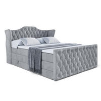 BOXSPRINGBETT VILA-Z KING - 180x200 - H3/H4 - Grau - Grau, Holzwerkstoff (180/200cm) - ALTDECOR