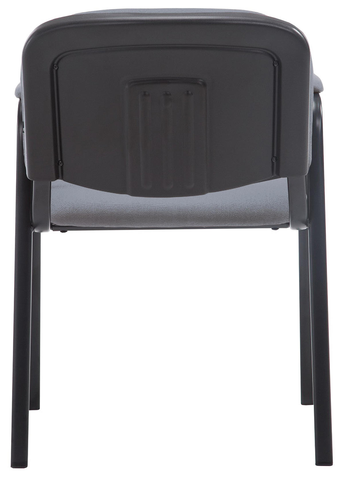 BESUCHERSTUHL Stoff grau - Schwarz/Grau, Textil/Metall (53/79/55cm) - CLP