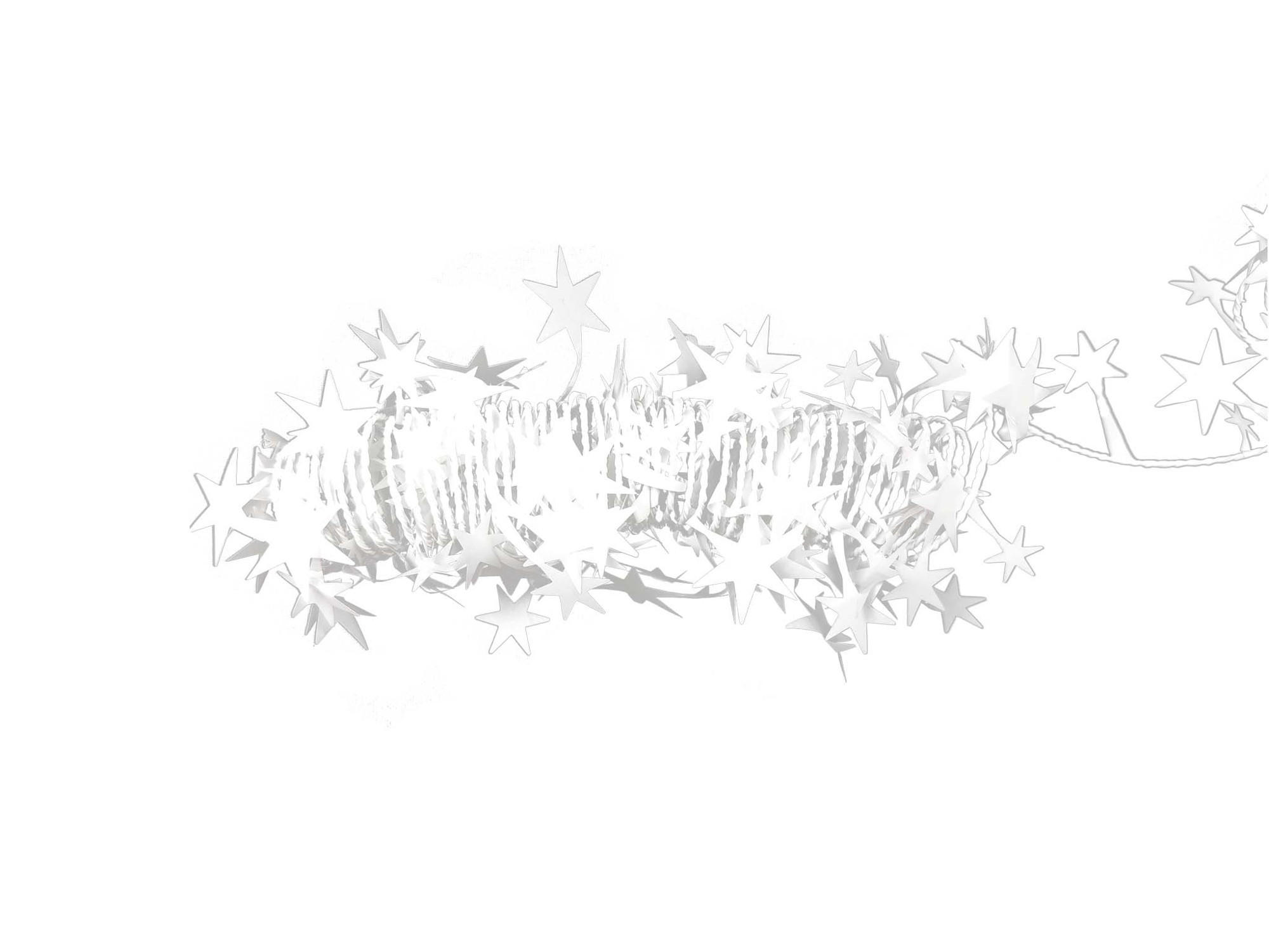 SPIRALGIRLANDE mit Sternen weiß 2 m - Weiß, Kunststoff (200cm) - LAALU