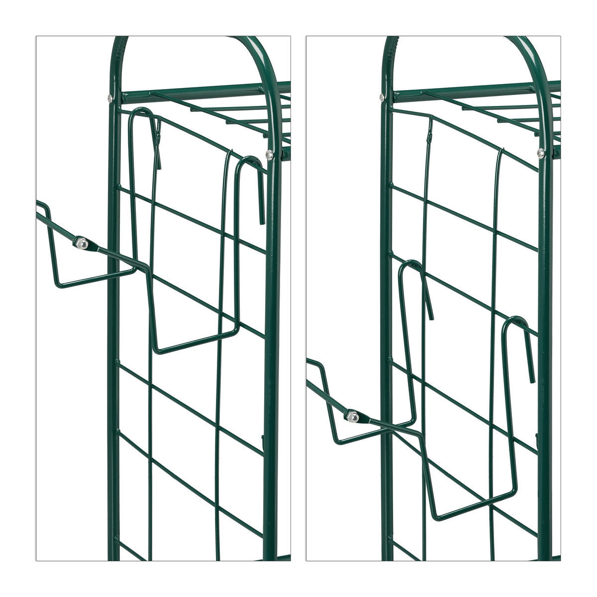 GARTENGERÄTEHALTER - Dunkelgrün, Metall (80/68/35cm) - Relaxdays