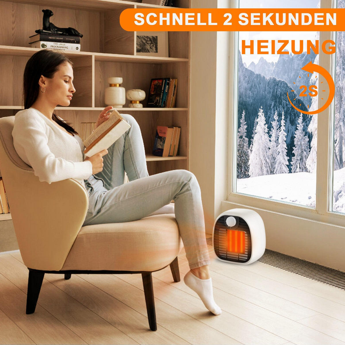 HEIZUNGSLÜFTER Feuerfänger - Weiß, Kunststoff (19/13.5/20cm) - Nettlife