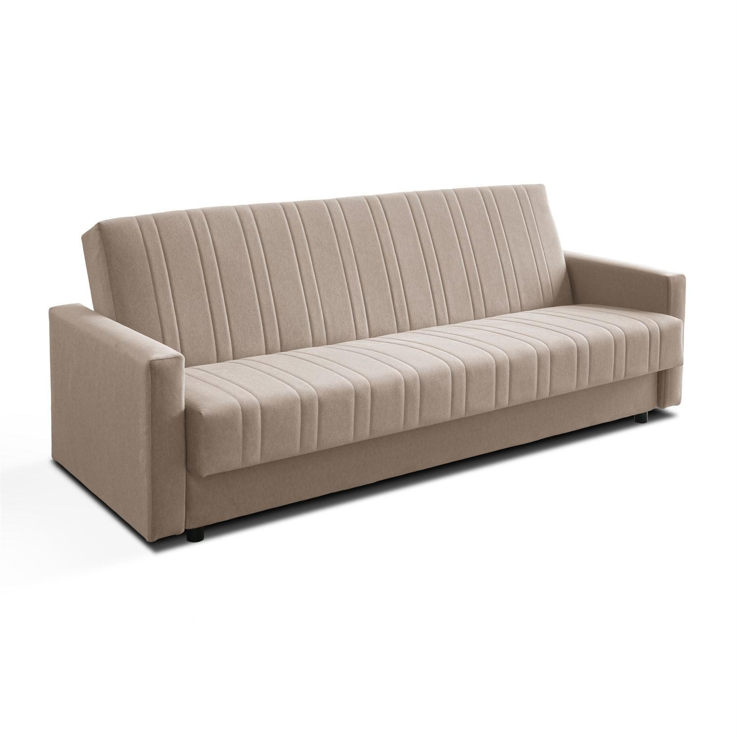 SCHLAFSOFA VERO MAX mit Schlaffunktion Castel 15 - Beige, Textil (191/88/90cm) - Lookway