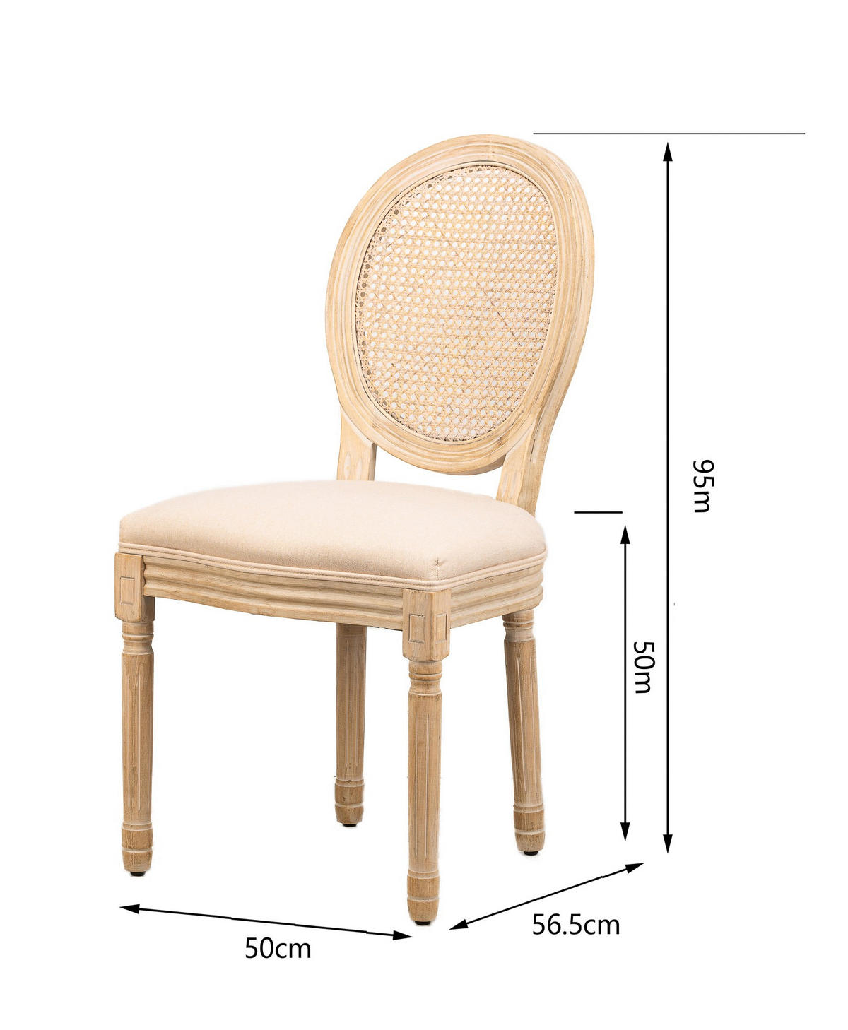 STUHL 2er-Set Holz Beige - Beige, Holz (50/95/58cm) - Nordlys