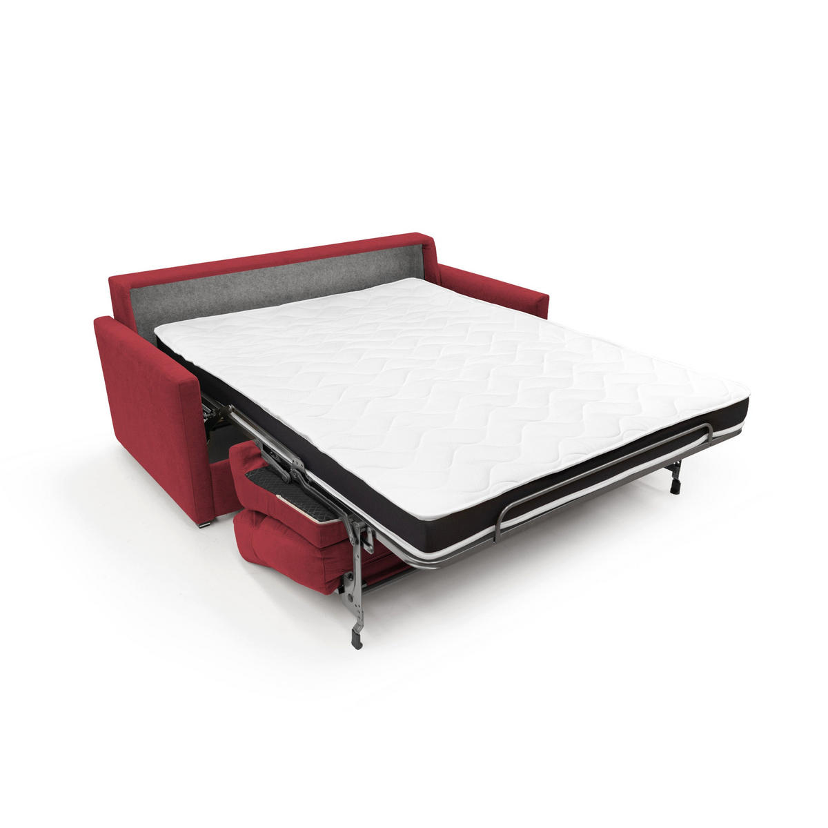SCHLAFSOFA Margot - Rot, Textil (196/102/97cm) - Divani.store