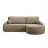 ECKSOFA CLEO mit Schlaffunktion Version Rechte QUELLE 18 - Cappuccino, Kunststoff (264/172cm) - Lookway