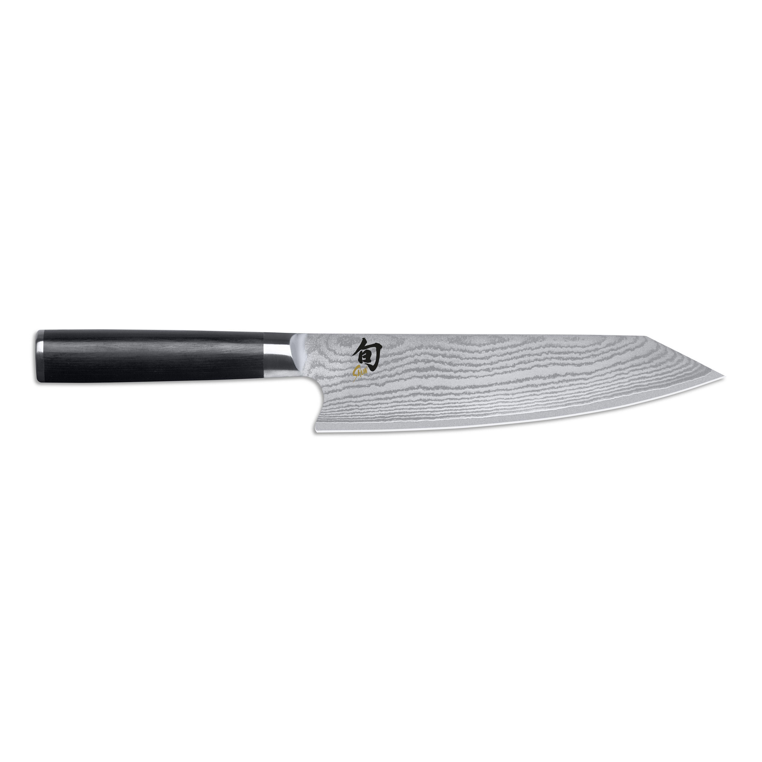 KOCHMESSER Shun Classic Kiritsuke, Damaszenerstahl, Pakkaholz, Klingenlänge 20 cm - Schwarz, Metall (40cm) - Kai Messer