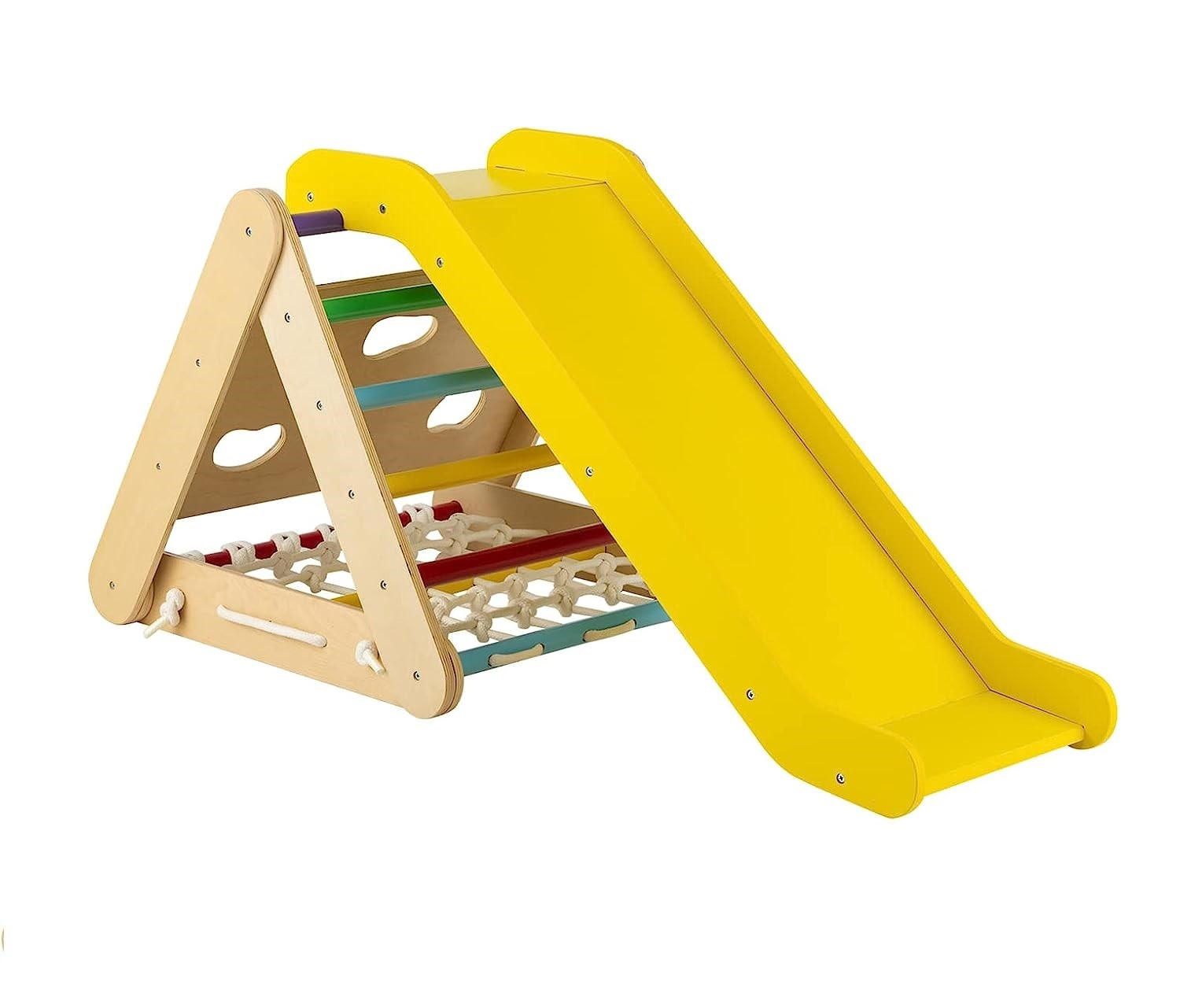 Costway Kletterdreieck Mehrfarbig 64x58x63 cm