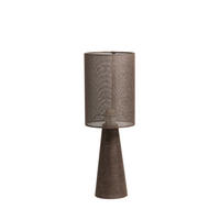 TISCHLAMPE Micky Braun Ø20/58 cm - Dunkelbraun, Textil (20/20/58cm) - Light & Living