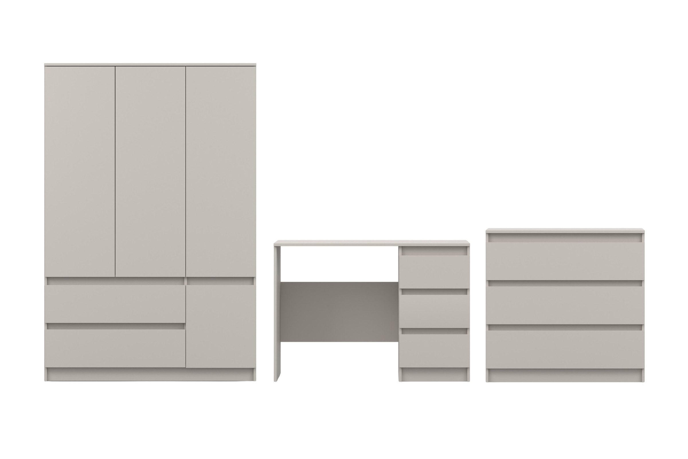 JUGENDZIMMER-SET SIMO B 3-teilig in Kaschmir - Kaschmir, Holzwerkstoff (320/180/50cm) - Deine Möbel 24